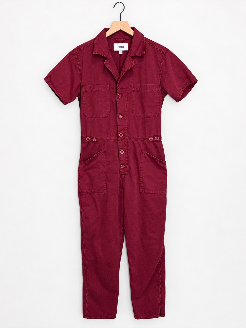 Pistola Grover Field Jumpsuit Burgundy Utility Coverall Medium